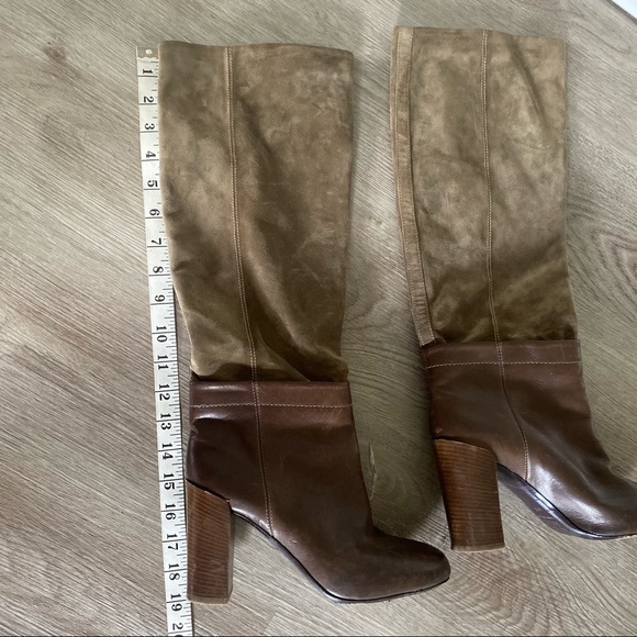 Vince Suede Pull On Heeled Boots - Picture 13 of 13
